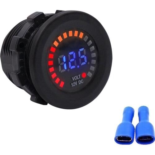 DC 12V LED Digital Panel Voltmeter Voltage Volt Meter Tester For Car Auto Motorcycle Boat Truck ATV Refit Accessories Waterproof