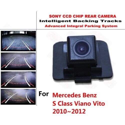 For Mercedes Benz S Class Viano Vito 10~10 Intelligent Dynamic Tracks Night Vision Rear View Reverse Backup Trajectory Camera