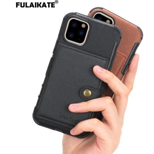 FULAIKATE Case For iPhone 11 Pro Max 5.8 6.1 6.5 Drawing Card Pocket Back Cover for iPhone 11 PRO Phone Protective Cases Funda