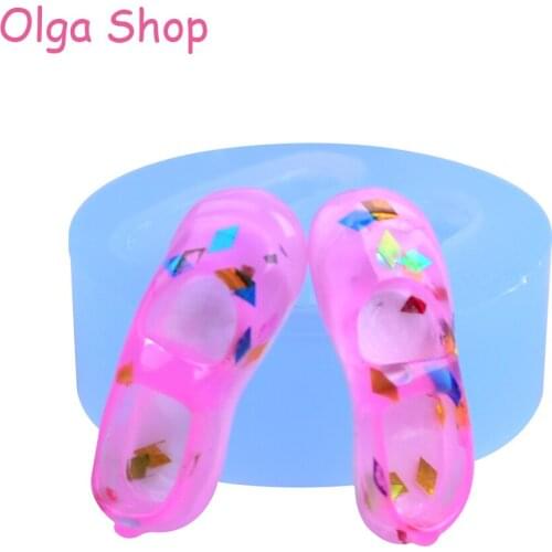 FYL705 Baby Girl Shoe sandal Silicone Fondant Soap 3D Cake Mold Cupcake Jelly Candy Chocolate Decoration Baking Tool Moulds