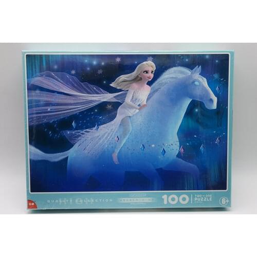 Two In One 300 Pieces Jigsaw Puzzle Disney Princess Frozen II Adult Decompression Art Creative Holiday Gift Boy Girl Toys