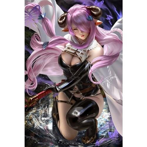 Anime Game Sexy Loli Girl Narmaya Canvas Posters and Prints Custom Wall Art Hanging Pictures Home Decoration Paintings for Room
