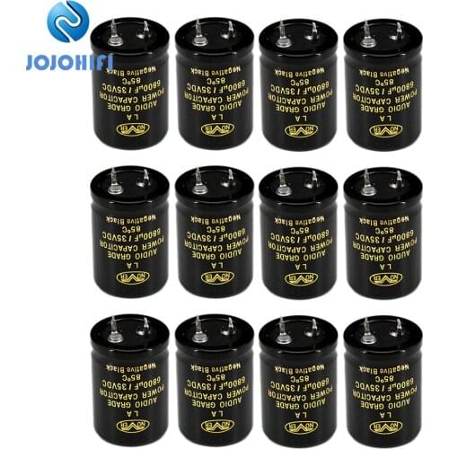 2pcs—12pcs Nover LA 6800uF 35V 25x35mm Pitch 10mm 35V/6800UF HIFI HI-FI Fever Golding Capacitors AUDIO Electrolytic Capacitor