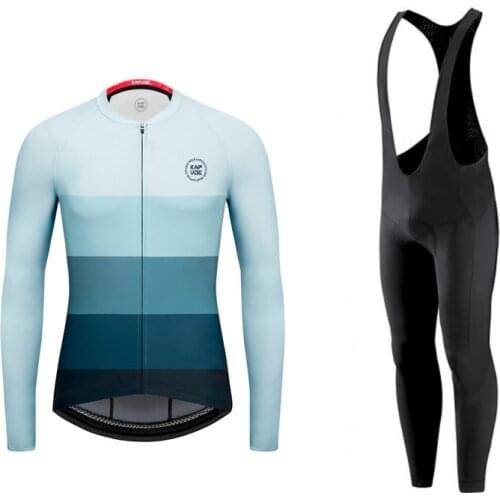 Kapvoe Men Bike Shirt Bib Shorts Cycling Jersey Set Sports Suit MTB Bike Bicycle Clothes Road Bike Team Jersey Sun Protection