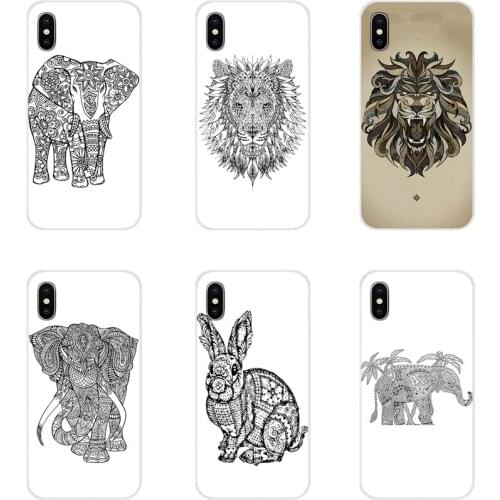 Aztec Animals Rabbit Lion Elephant For Xiaomi Mi4 Mi5 Mi5S Mi6 Mi A1 A2 5X 6X 8 9 Lite SE Pro Mi Max Mix 2 3 2S Soft Case Covers