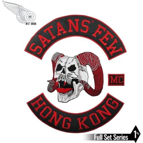 Satan Skull Hot Sell Embroidered Patch Full Back Large Pattern For Rocker Club Biker MC Patch