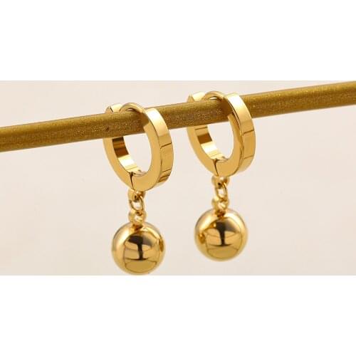 New Fashion Cross Lock Heart Drop Earrings for Women Men Gold Small Round Circle Ear Buckle Huggies Stainless Steel Jewelry