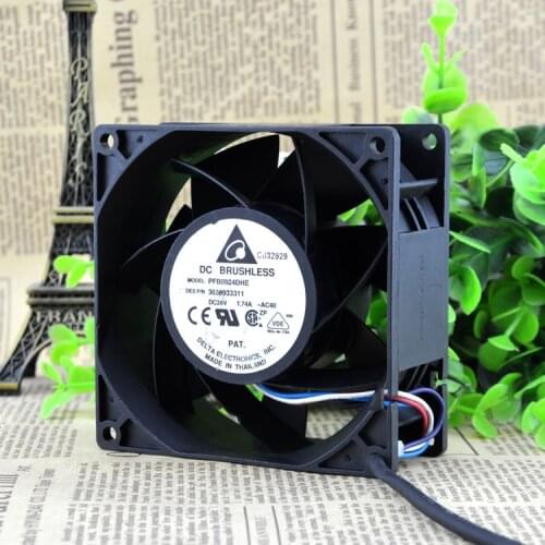 The original FOR platform reaches 9CM 9038 24V 1.74A violent large air volume industrial inverter fan PFB0924DHE