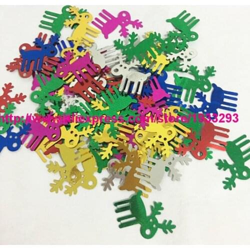 500pcs/lot 20*21mm Christmas Deer Mix Color handmade paillette 18mm loose sequins for craft Kids DIY Webbing Garment sewing