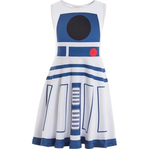 Girls Droid Dress Girls Droid Costume Girls Star dress Girls princess Costume Little Blue Droid R2D2 dress