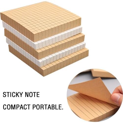 Blank Horizontal Grid Memo Pads Cute Planner Notepad N Times Sticker Post Up School Office Stationery Supply Dropshipping
