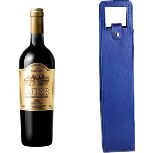 Luxury Portable PU Leather Wine Bags Red Wine Bottle Packaging Case Gift Storage Boxes With Handle Bar Accessories 50pcs li4595