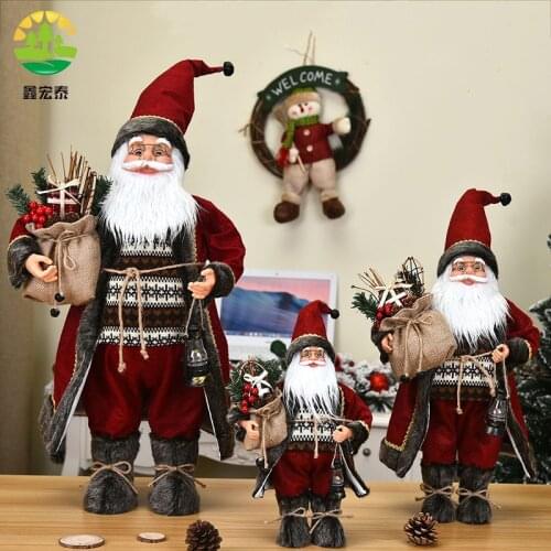 Christmas rose robe Santa Claus figure ornaments Christmas gifts holiday decorations christmas decor