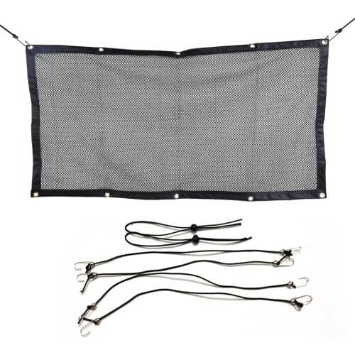 Car Back Rear Trunk Seat Elastic String Net Nylon Mesh Dog Car Barrier Vehicle Pet Barrier Pets Durable Backseat Mesh 62X115cm