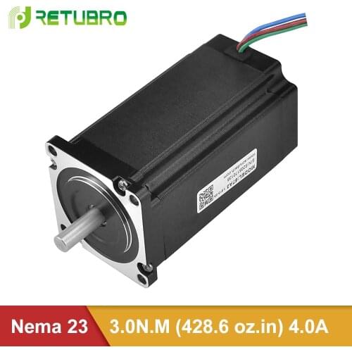 Stepper Motor Nema 23 57A3 Full tested / 1 year warranty 4-wire 3NM open loop hybrid stepper motor 4a for cnc machine