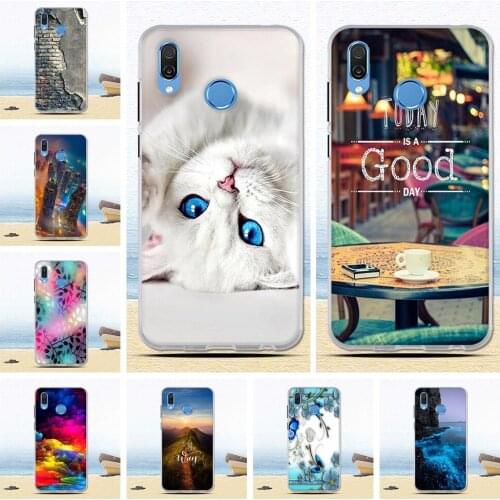 For Huawei Honor Play Case Silicon 3D Flower Painted Soft TPU Back Cover for Huawei Honor 10 Play Protect Phone Cases Shell