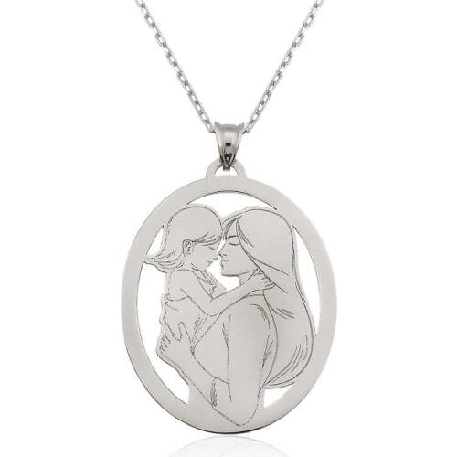Tevuli 925 Sterling Silver Mother Daughter Necklace