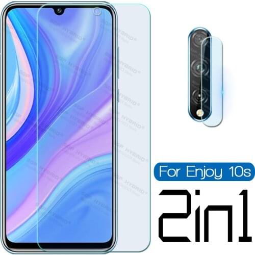 2-in-1 Protective Glass For Huawei Enjoy 10s 10 s Enjoy10s Y8P Y6P Y5P Y7P 2020 Light Camera Lens Armored Film Toughened Glass