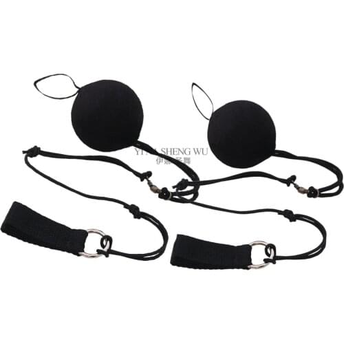 1pc / 1Pair Adjustable Belly Dance Thrown Ball Poi Chain Balls For Stage Performance Props Belly Dance Silk Veil Poi Ball Black