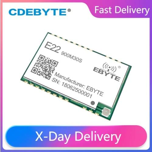 SX1262 30dBm 915MHz SMD SPI Wireless Transmitter Receiver E22-900M30S Stamp Hole IPEX Antenna SPI Long Range rf Module