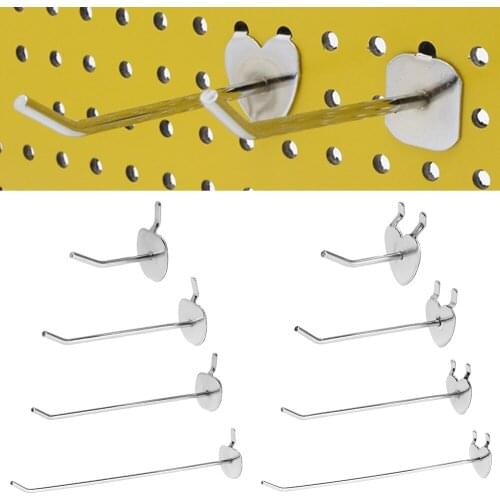 5Pcs Display Hooks Storage Racks Supermarket Shelf Display Hanger Single Pegboard Hook Peg Retail Shop Garage Kitchen Rack