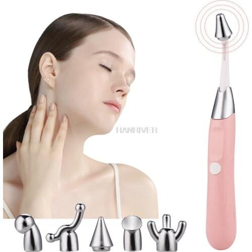6 in 1 Body Massager Electric Tinnitus Relief Massager Anti Aging Face Firming Massager Skin Tightening Stick Ear Pain Relief