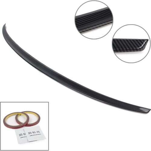 ABS Carbon Fiber Car Rear Tail Trunk Wing Spoiler Body Kit Lip Splitter Trim Moudling For AUDI A3 2014 2015 2016 2017 2018 2019