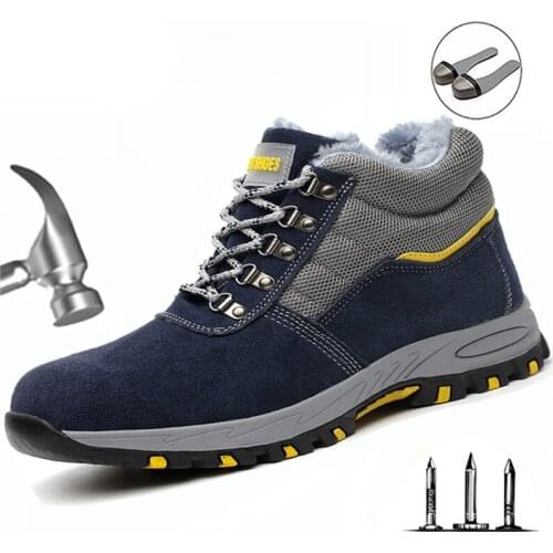 Labor Insurance Shoes Steel Toe Caps Anti-SmaShing Puncture Site Safety Electric Welder Work Shoes High To Help Old Shoes
