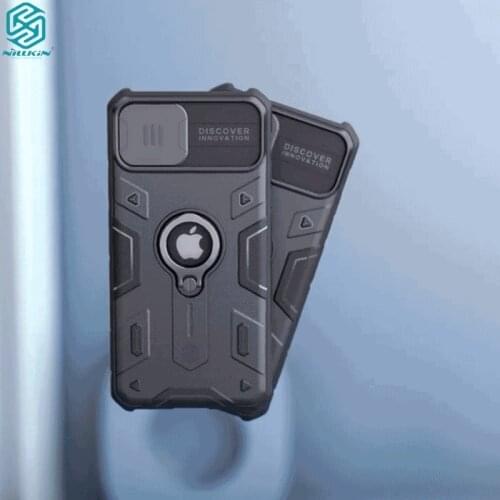 Nillkin iPhone 11 12 Pro Max Protection Case Apple Ring Stand Protect Cover Camera Lens iPhone 8 SE2020 Mini designer Shockproof