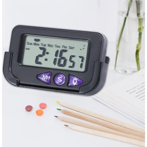 Black Small Digital Plastic Unique Electronic Accurate Stopwatch Travel Portable Automotive Large Display Alarm Clock Home