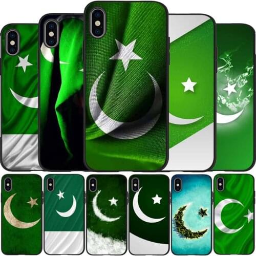 Pakistan Flag black Silicone Phone Case For iPhone 12 XR XS Max 5 5S SE 2020 6 6S 7 8 PLUS X 11Pro Max 11 Cover
