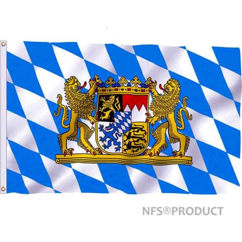 German Flag Bavaria State 90x150cm Polyester Pongee Eagle Printed Home Party Decorative Germany Flags and Banners