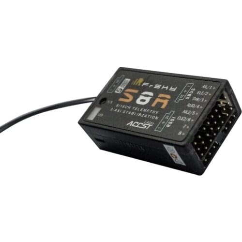 Frsky S8R 16CH 3-Axis Stablibzation RSSI PWM Output Telemetry Receiver With Smart Port