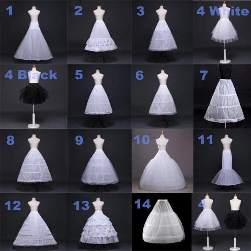 HONGFUYU 2021 Womens White Bridal Petticoats In Stock A Line Crinoline TuTu Underskirt For Wedding Dress jupon cerceau mariage