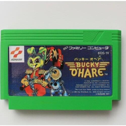 Bucky o'Hare 60 Pin Game Card For 8 Bit Subor Game Player