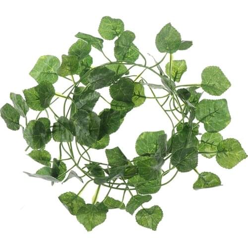 2M Artficial Vine Silk Ivy Green Plants Artificial Leaf Plants Hanging Decoration Artificial Rattan Liana Wall Leaves New Hot