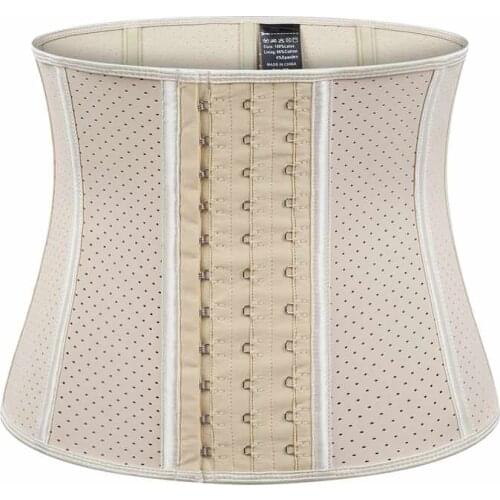 Latex Waist Trainer Slimming Latex Belt Cincher Corset Slimming Modeling Strap Body Shaper Latex Corset Steel Boned Hollow Out