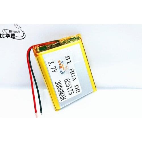 Li-po 3.7V,3000mAH,[625175] Polymer lithium ion / Li-ion battery for voice recorder pen,smartband,smart watch;,mp3