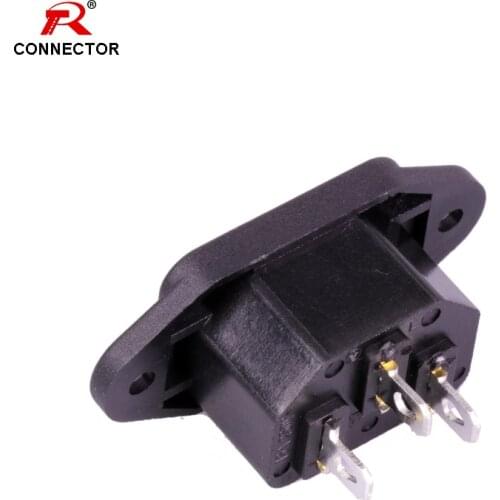 1pc Hot selling power connector 3P IEC 320 C14 Male Plug Panel mounted Power Inlet Sockets Connectors AC 250V 10A