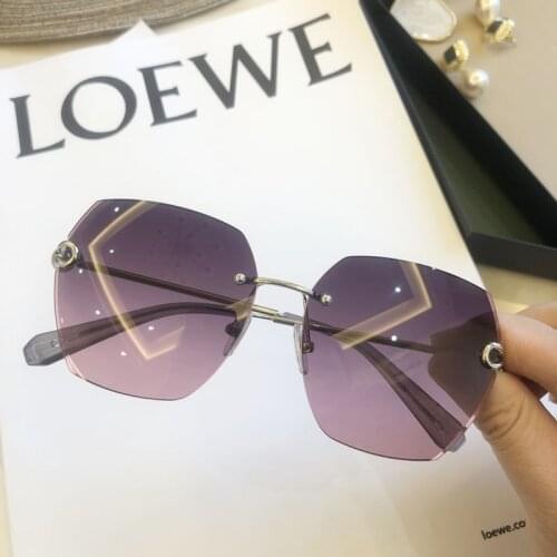 Fashion Womens Poalrized Sunglasses Korean Style Car Driving Anti Glare Glasses Trendy Brand Designer Rimless Sunglasses