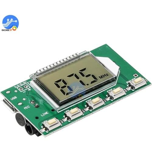 FM Transmitter Module 7MHz-108MHz DC 3-5V Audio Radio Wireless Receiver Microphone Stereo FM Transmitter LED Display