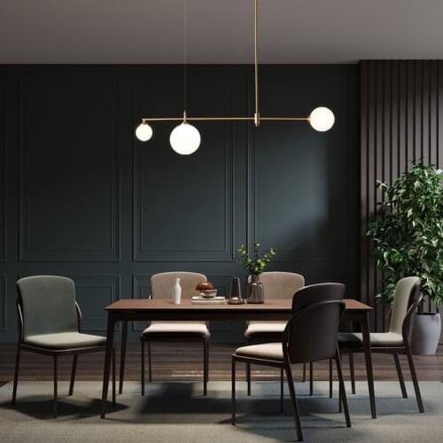 Nordic Glass Ball Chandelier Lighting For Dinning Room/Bedroom /Kitchen Modern LED Light Fixture Designer Hanging Lamp/Lights