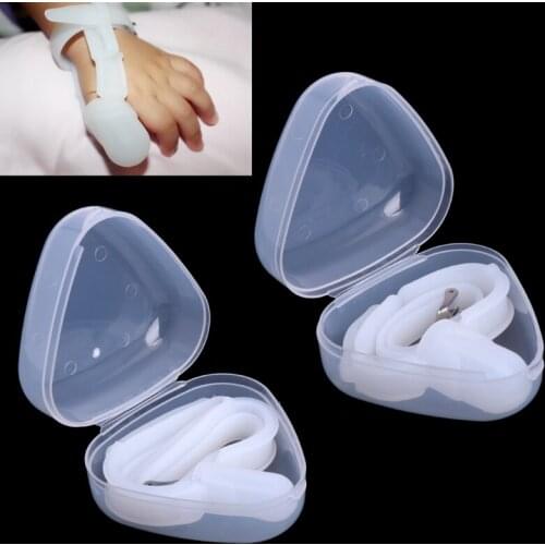 2020 New Nontoxic Silicone Baby Kids Child Finger Guard Stop Thumb Sucking Wrist Band New