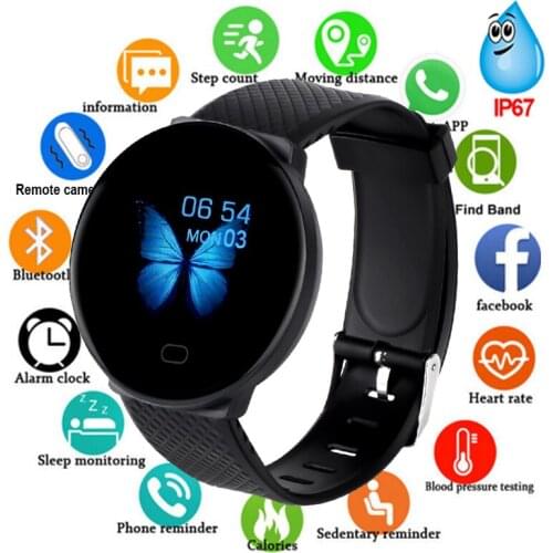 D19 Smart Watch IP67 Waterproof Monitoring Sports Tracker Hot Heart Rate Blood Bluetooth Fitness Pressure Health Smart Watch new