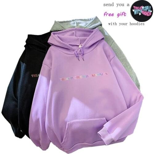 Hoodie Sweatshirt Treat People With Kindness S-4XL Women Men Pullover Hooded Clothes Vintage Casual Streetwear 2020