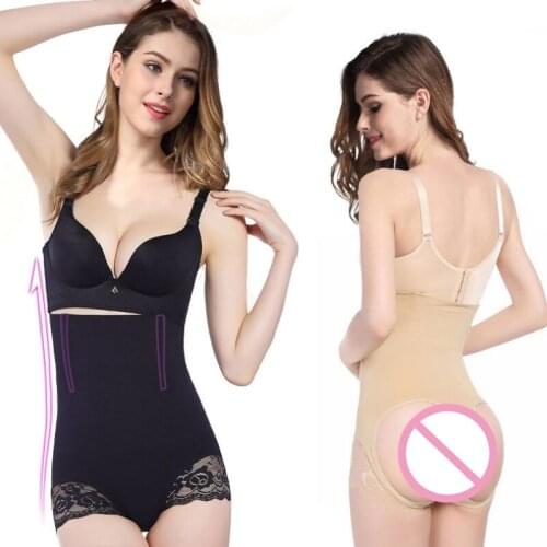 SURE YOU LIKE Women Lace Butt Lifter High Waist Trainer Body Shapewear Show Buttocks Slimming Fat Burning Body Shaperr Pants