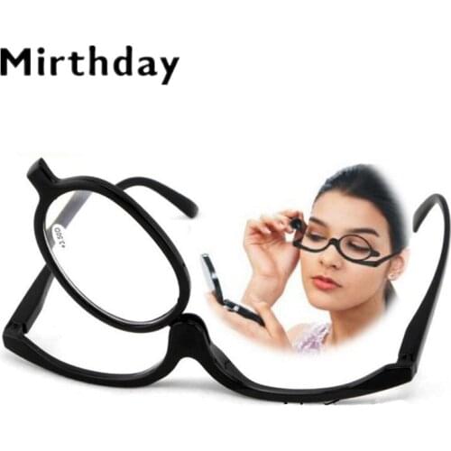 180 Degree Rotating Makeup Reading Glasses Monocular Cosmetics Glasses Women Magnify Cosmetic Mirror Flip up Reading Glasses