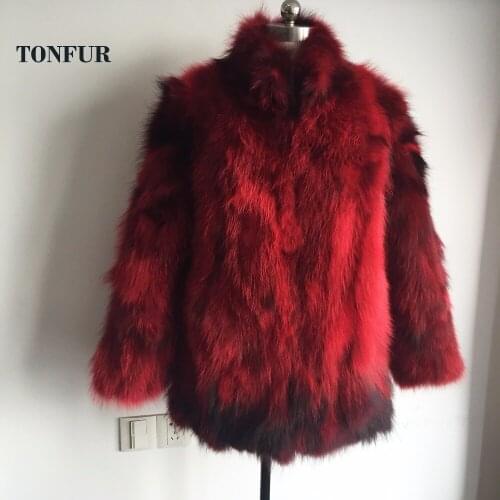 Mandarin Collar Thick Warm 100% Real Racoon Fur Overcoat Natural Fur Women Winter Long Coat Customize Big Size SR164