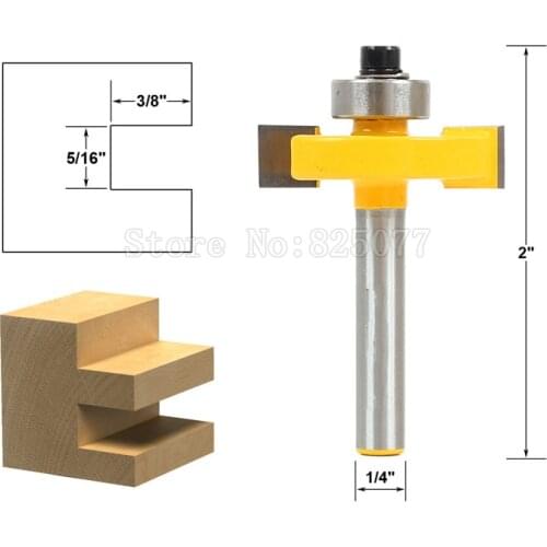 1Pcs 1/4'' Shank Matched Tongue & Groove Router Bit High-Grade Ball T-knife Home Wood Woodworking Tools JF1481