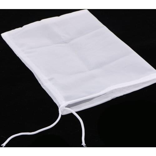 1 Pcs Milk Coffee Juice Reusable Nylon Mesh Strainer Filter Bag 15x20cm Kitchen Dining Bar for Home Decoration
